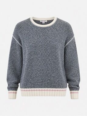 Cotton Country grey marled Cabin crew neck pullover sweater Medium Cabincore